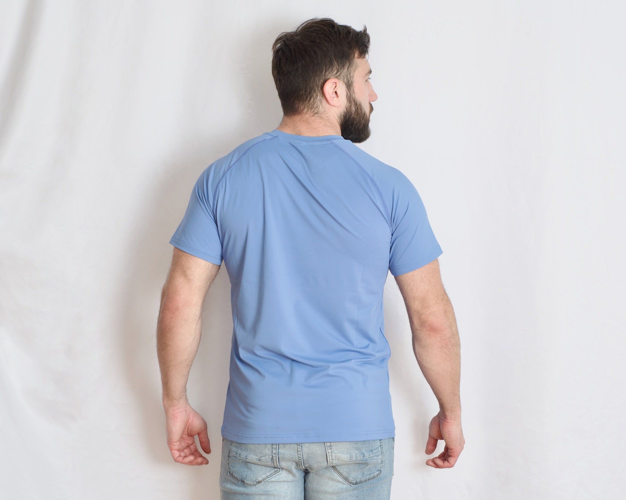 Light blue dri fit shirts online